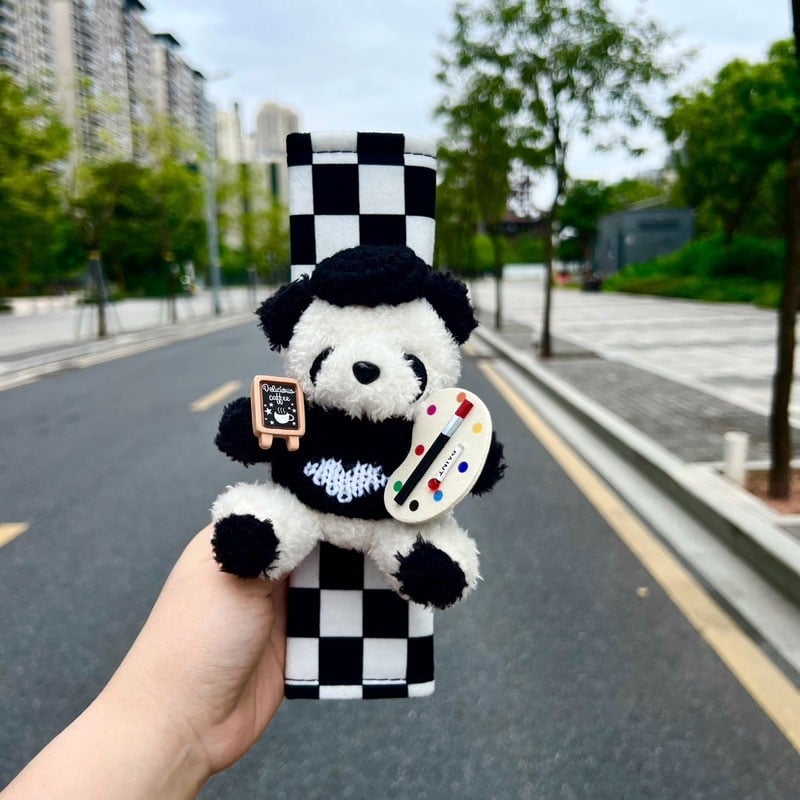 Jastučić za remen sigurnosti automobila s crtić pandom – sladak dizajn pandi, universalno za sve sezone, 0,3 kg, artikl AL980330289527, marka Other