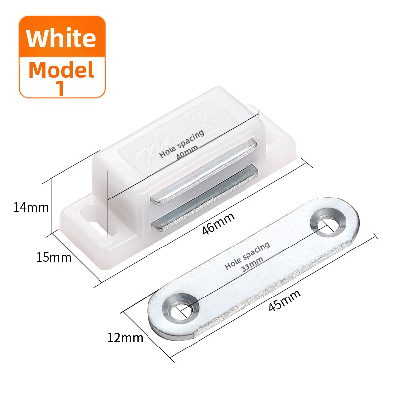 Magnetski zatvarač vrata ormarića i kupaonice – model 351, plast, automatsko upravljanje, moderan minimalistički stil