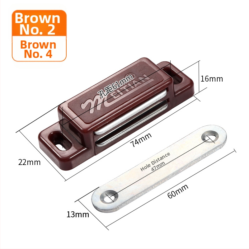 Magnetski zatvarač vrata ormarića i kupaonice – model 351, plast, automatsko upravljanje, moderan minimalistički stil