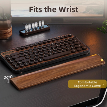 Masivna drvena podrška za zglob tipkovnice, model drveni pladanj, materijal: ebony, vodootporna, protuklizna, otporna na habanje.