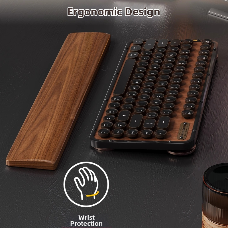 Masivna drvena podrška za zglob tipkovnice, model drveni pladanj, materijal: ebony, vodootporna, protuklizna, otporna na habanje.