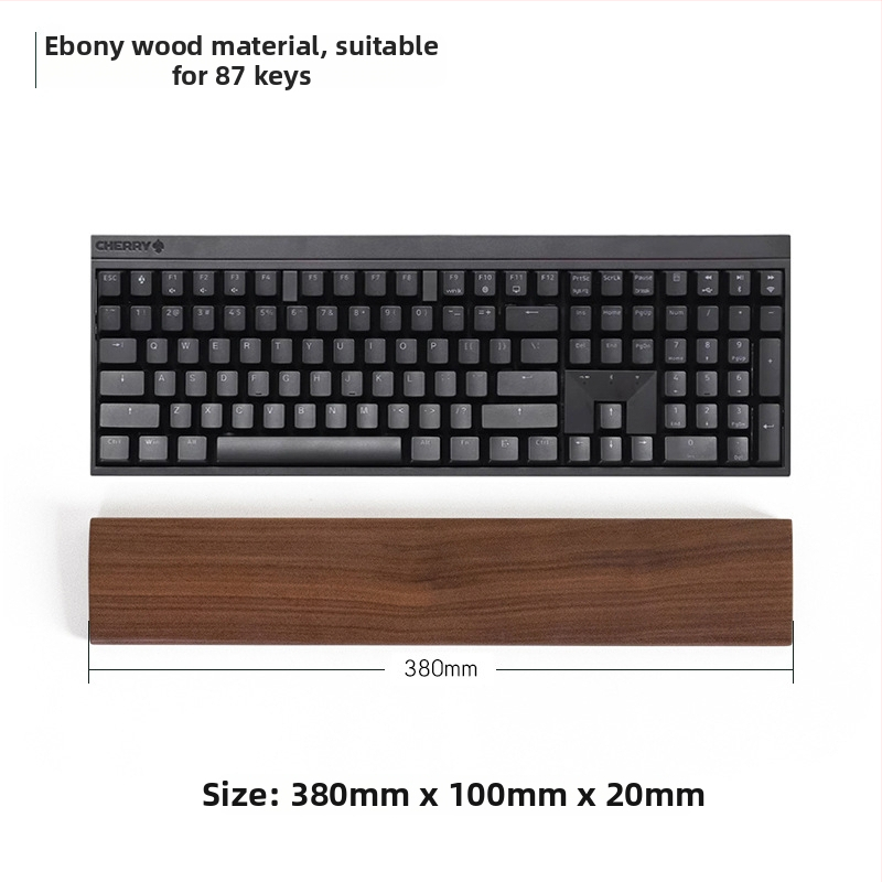 Masivna drvena podrška za zglob tipkovnice, model drveni pladanj, materijal: ebony, vodootporna, protuklizna, otporna na habanje.