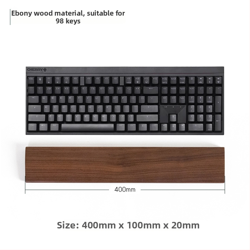 Masivna drvena podrška za zglob tipkovnice, model drveni pladanj, materijal: ebony, vodootporna, protuklizna, otporna na habanje.