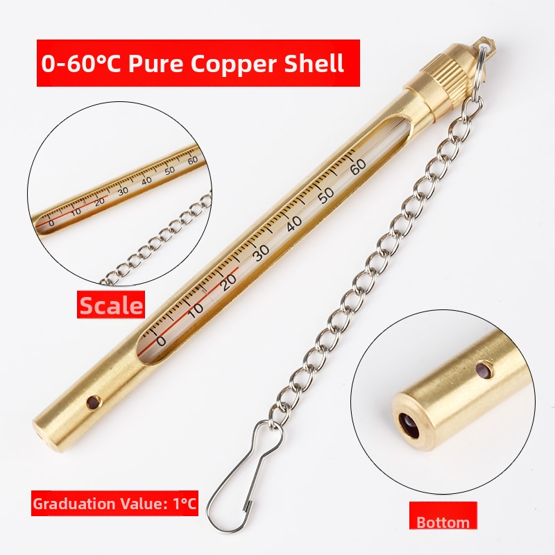 Rudarski termometar s bakrenom i nehrđajućim čeličnim kućištem za mjerenje vodene temperature (Materijal: Drugi; Porijeklo: Drugo; Nije uvoz; Kategorija: Druga; Funkcija: Druga)