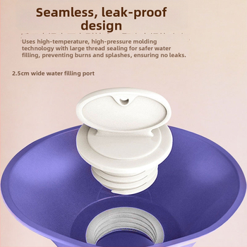 Fľaša na horúcu vodu naplnená vodou, veľká kapacita na zohrievanie postele a nôh, ohrev injekciou vody, značka Little Black Horse, materiál PVC s vysokou hustotou, hmotnosť 350 g