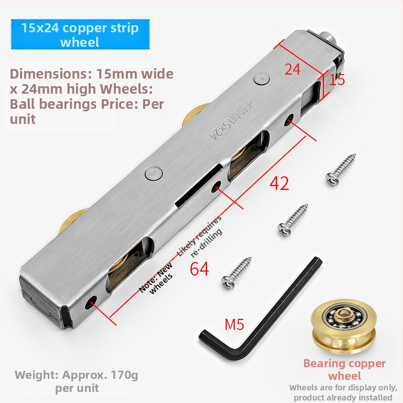 Erkély tolóajtó sín görgő, alumínium ötvözet, alsó görgő üvegajtókhoz, cikkszám F759H978S8JS68 (Alkalmazási terület: Egyéb; Márka: Egyéb)