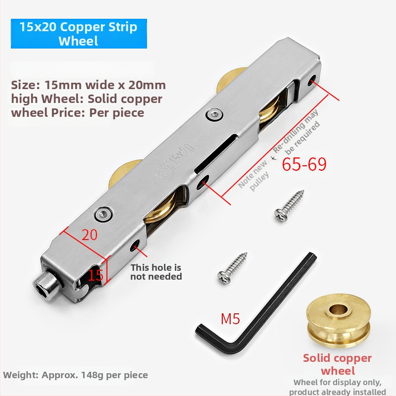 Erkély tolóajtó sín görgő, alumínium ötvözet, alsó görgő üvegajtókhoz, cikkszám F759H978S8JS68 (Alkalmazási terület: Egyéb; Márka: Egyéb)