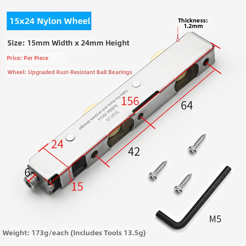 Erkély tolóajtó sín görgő, alumínium ötvözet, alsó görgő üvegajtókhoz, cikkszám F759H978S8JS68 (Alkalmazási terület: Egyéb; Márka: Egyéb)