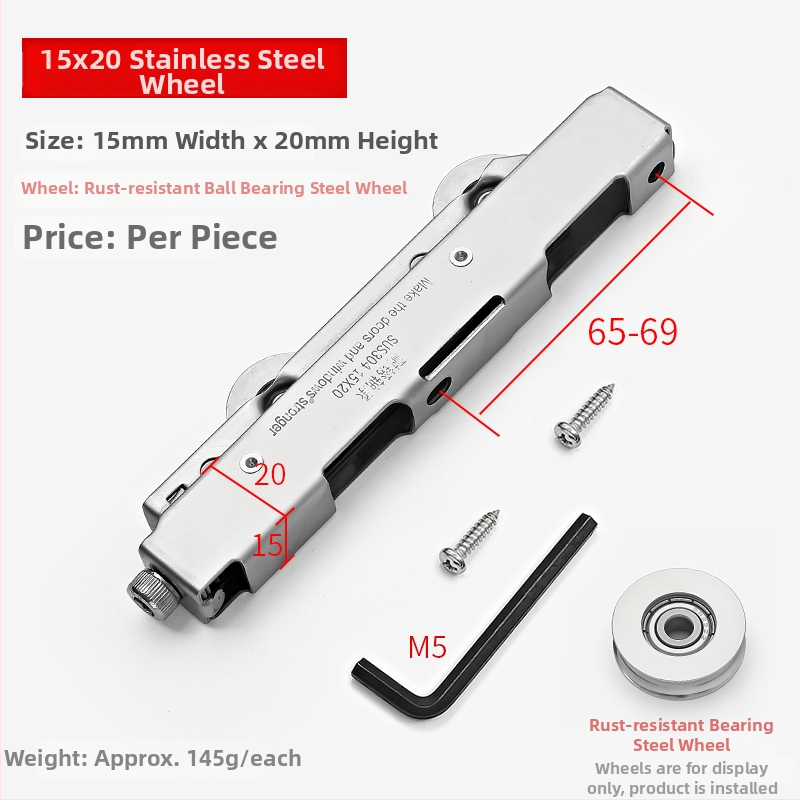 Erkély tolóajtó sín görgő, alumínium ötvözet, alsó görgő üvegajtókhoz, cikkszám F759H978S8JS68 (Alkalmazási terület: Egyéb; Márka: Egyéb)