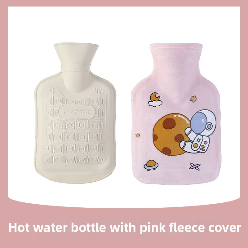 Taška na horúcu vodu s injekciou vody – Karikatúrny kozmonaut, guma, do ruky, 270 g, dvojité využitie teplo/studené