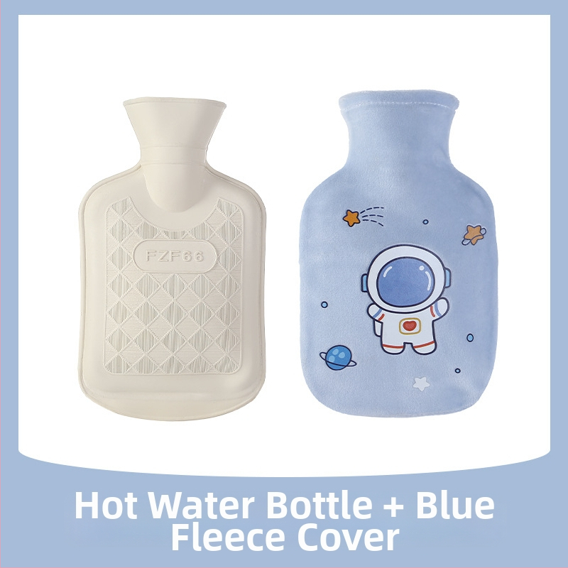 Taška na horúcu vodu s injekciou vody – Karikatúrny kozmonaut, guma, do ruky, 270 g, dvojité využitie teplo/studené