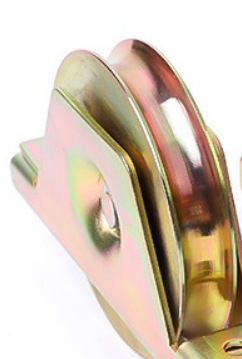 Csúszóajtó vezető görgő V-, U- és Y-típusú vezetőkkel, vastagított szerelvénylemez, teherbírás 0,5 t