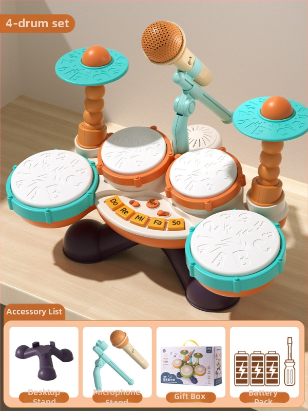 Dječja bubnjarska igračka – udarni instrument, plastična konstrukcija; brand Julebaby; za uzrast 0–3 godina; razvija koordinaciju ruke i oka te interaktivno učenje