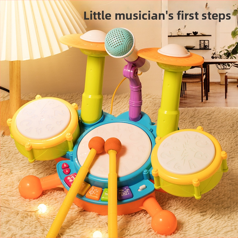 Dječja bubnjarska igračka – udarni instrument, plastična konstrukcija; brand Julebaby; za uzrast 0–3 godina; razvija koordinaciju ruke i oka te interaktivno učenje