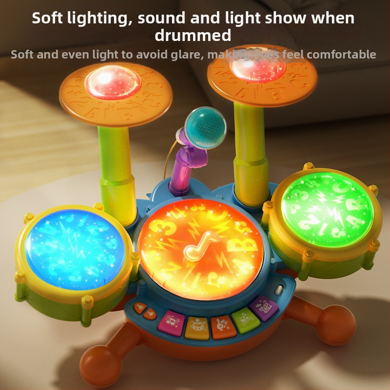 Dječja bubnjarska igračka – udarni instrument, plastična konstrukcija; brand Julebaby; za uzrast 0–3 godina; razvija koordinaciju ruke i oka te interaktivno učenje