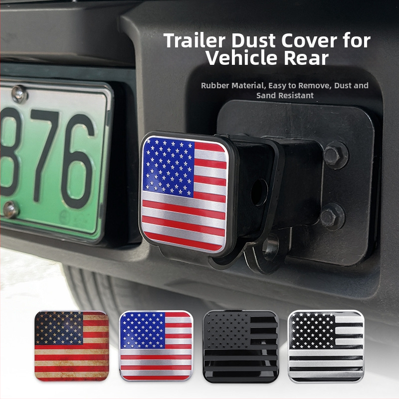 Capac pentru cârligul de remorcare, capac protectiv pentru port pătrat, din oțel inoxidabil 304, rezistent la zgârieturi și uzură, pentru vehicule off-road