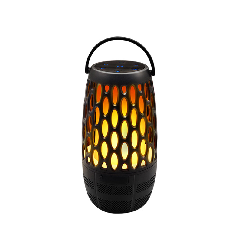 Bluetooth zvučnik sa LED plamenom: prijenosni vanjski bežični zvučnik, 5 W, Bluetooth 5.3, ugrađena baterija 1000–1200 mAh, IPX4, 90 Hz–20 kHz