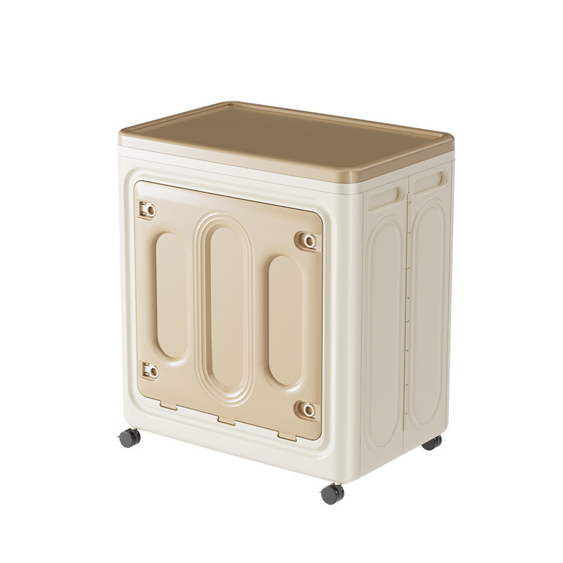 Plastična kutija za pohranu s preklopnim poklopcem, velika kapaciteta, kotači