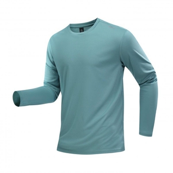 Top de bază cu mânecă lungă – croi lejer, guler rotund, model cu dungi, material rayon ≤30%