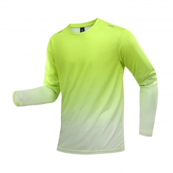 Top de bază cu mânecă lungă – croi lejer, guler rotund, model cu dungi, material rayon ≤30%