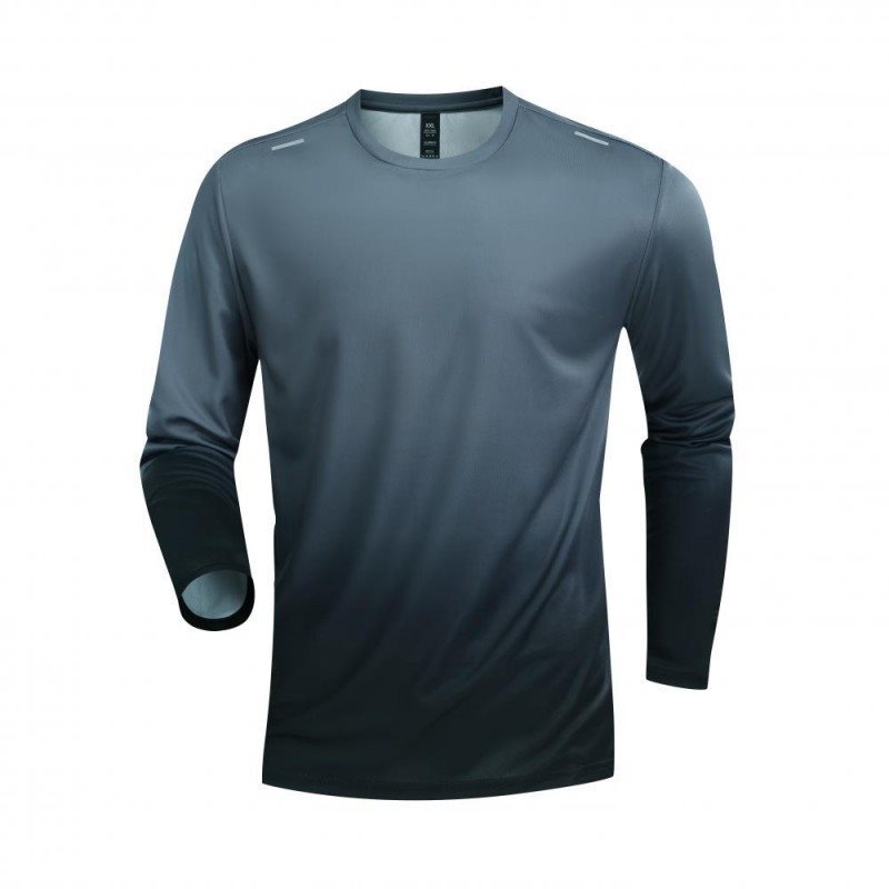 Top de bază cu mânecă lungă – croi lejer, guler rotund, model cu dungi, material rayon ≤30%