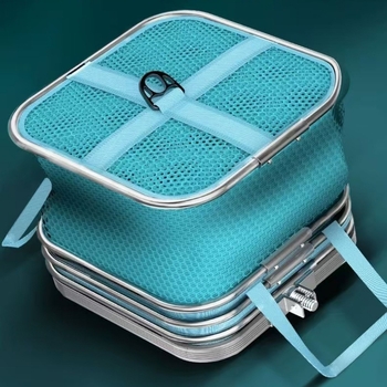 Uniqueity квадратна рибна защита от мрежа – сгъваема, преносима за риболов