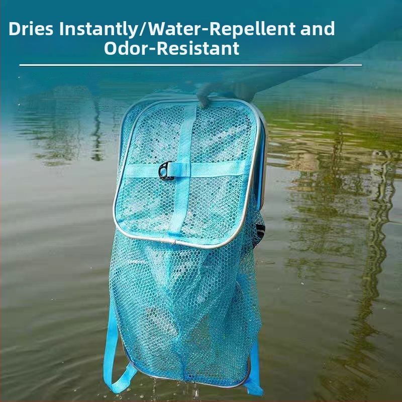 Uniqueity štvorcová ochranná sieť na ryby – skladacia, prenosná pre rybolov