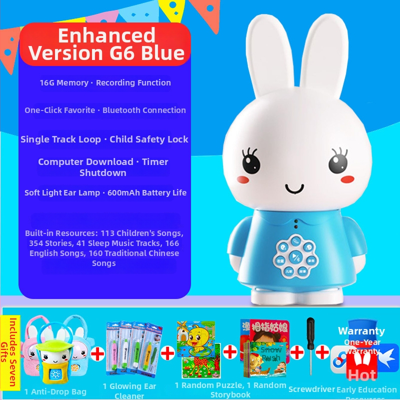 Συσκευή αφήγησης για βρέφη 0–3 ετών με Bluetooth, επαναφορτιζόμενη, περιεχόμενο για λήψη