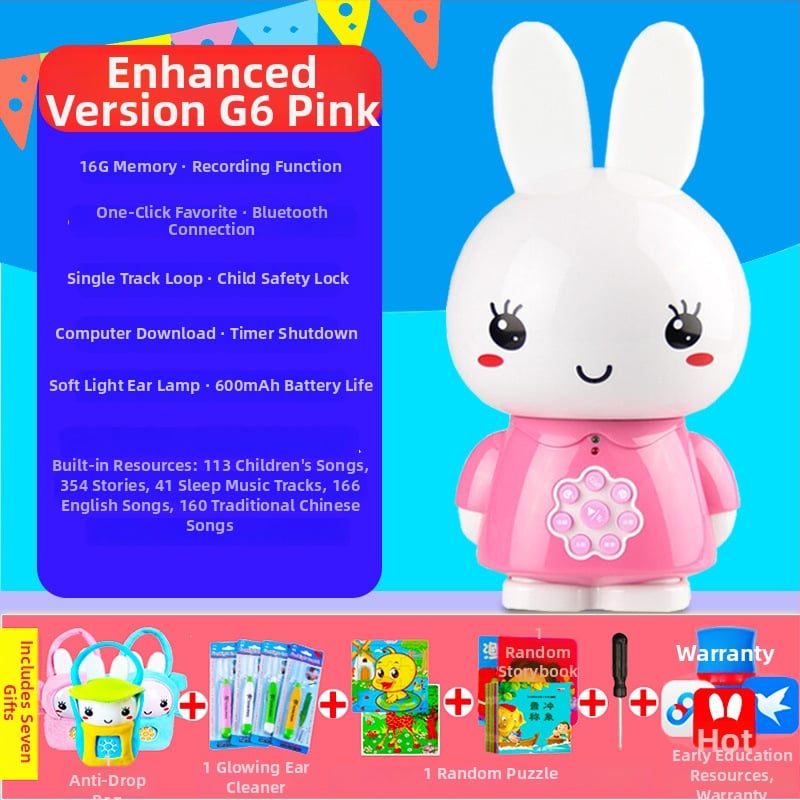 Συσκευή αφήγησης για βρέφη 0–3 ετών με Bluetooth, επαναφορτιζόμενη, περιεχόμενο για λήψη