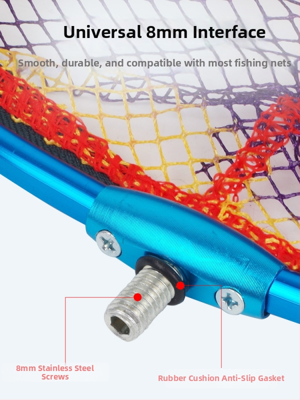 Sieťová hlava z hliníkovej zliatiny s Nano+ lepenou sieťou – jemná rybárska sieť s veľkými očami pre vonkajšie použitie