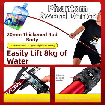 Weihai powerful fishing gear karbonski okvir za ribolovnu mrežu s pletenom torbom