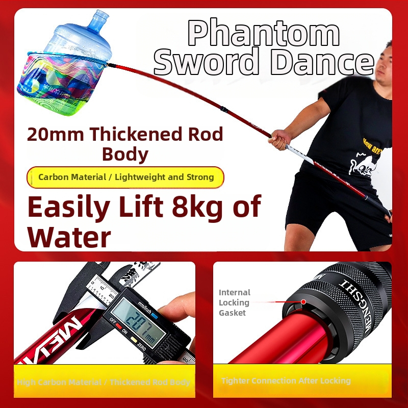 Weihai powerful fishing gear karbonski okvir za ribolovnu mrežu s pletenom torbom