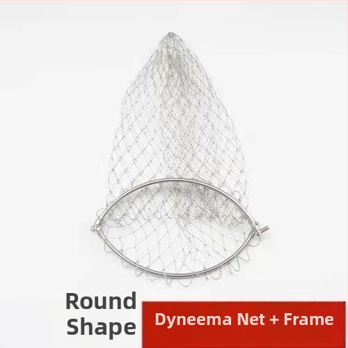 Sklopná hlava siete z nehrdzavejúcej ocele s 8 mm závitovým rozhraním, veľké oko a hustá sieť na lov kreviet a rýb