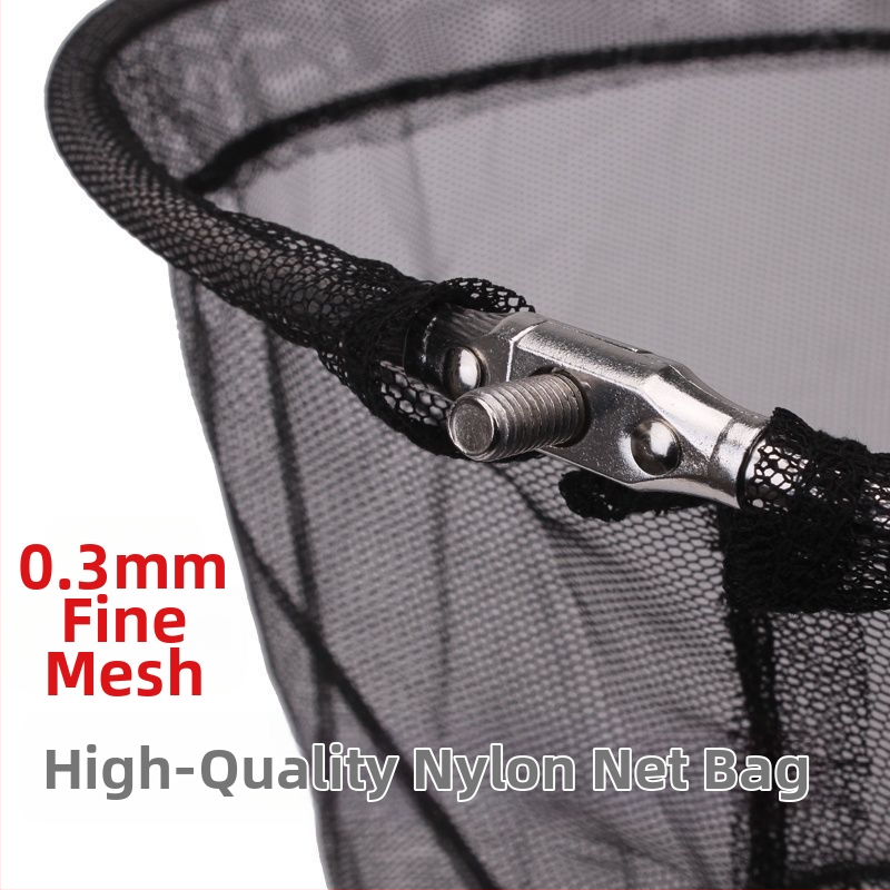 Sklopná hlava siete z nehrdzavejúcej ocele s 8 mm závitovým rozhraním, veľké oko a hustá sieť na lov kreviet a rýb