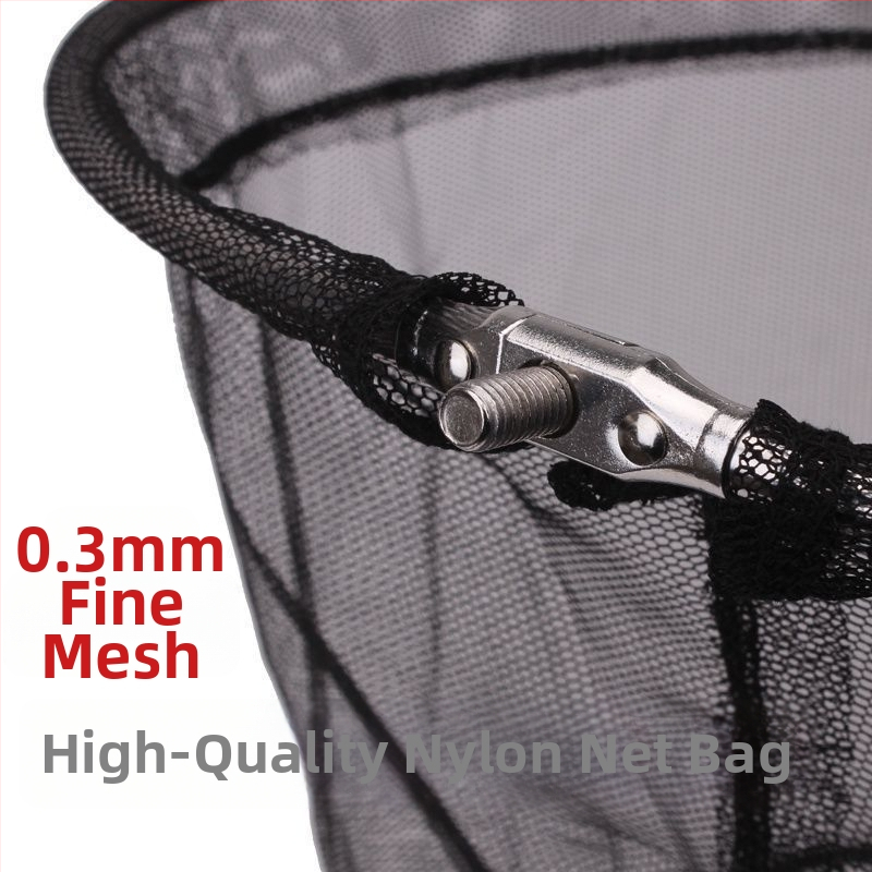 Sklopná hlava siete z nehrdzavejúcej ocele s 8 mm závitovým rozhraním, veľké oko a hustá sieť na lov kreviet a rýb