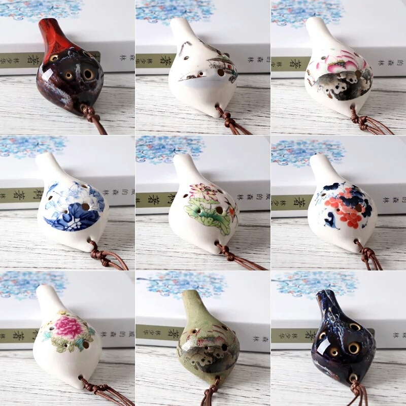 Οκαρίνα Anrun zytd-018 – Μονή συσκευασία; Συσκευασία: υψηλής ποιότητας κηρωμένο κορδόνι + έγχρωμη μουσική παρτιτούρα