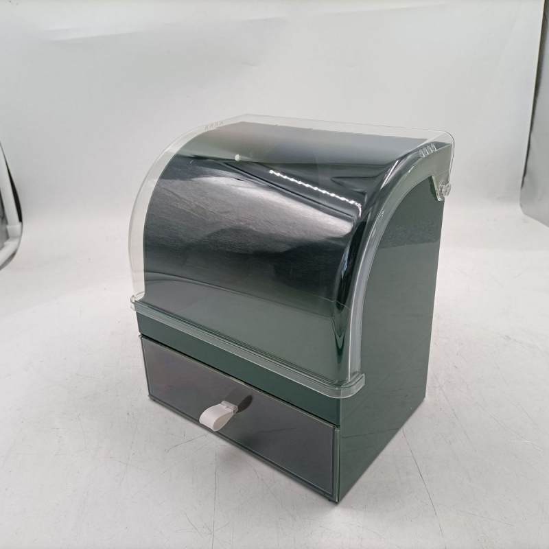 Козметична кутия за съхранение с чекмеджета – прахоустойчива настолна организация, PS материал, модерен стил, голям капацитет