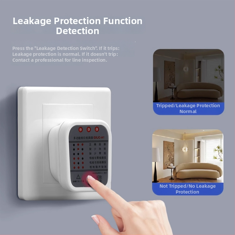 Фазов детектор за електрически тестове — тестер за контакт и гнездо, модел Phase detector, марка Fdd international electrician