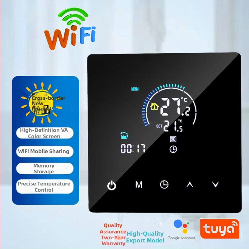 Aoyi inteligentný Wi‑Fi termostat podlahového vykurovania s prepojením, 25A pre elektrický vykurovací film, DC 5V, na stenu
