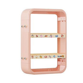 Стенно монтирана полица за баня за козметика, без пробиване, PP материал, модел 8543