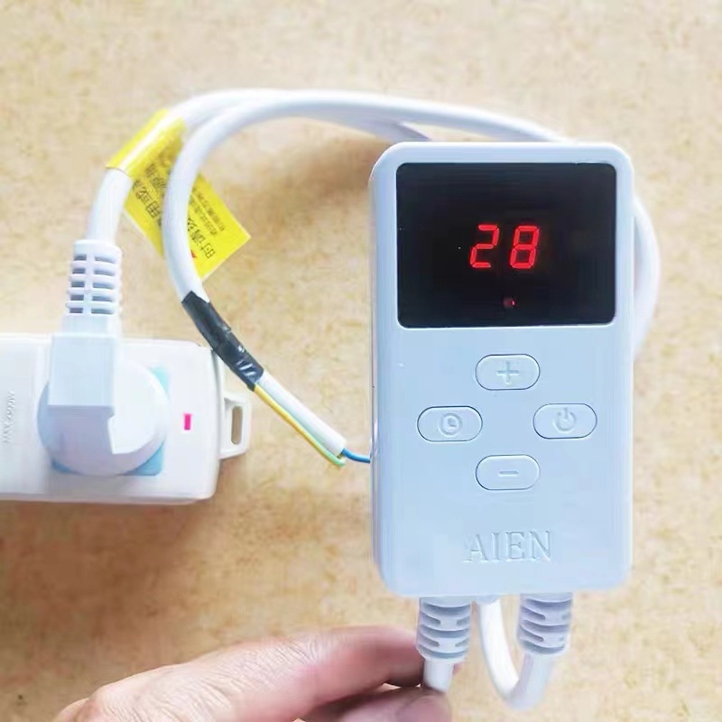 Termostatski prekidač za električno grijanje s tajmerom, inteligentno upravljanje temperaturom, raspon 0-60°C, točnost ±2°C, 220V