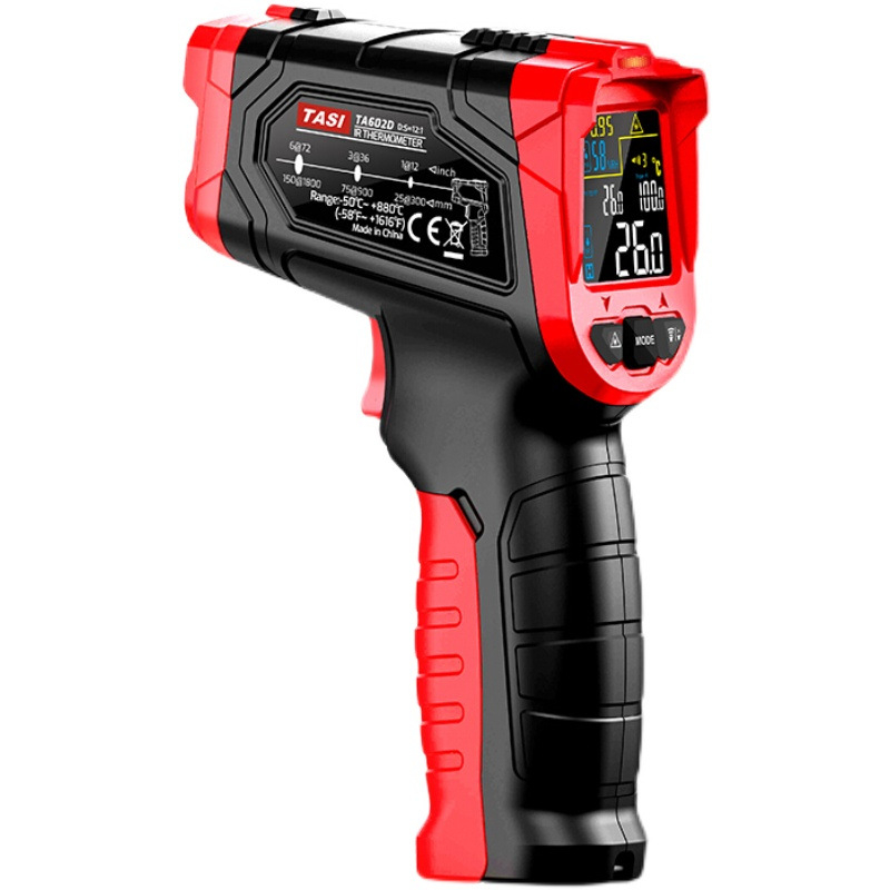 TA602A/B/C/D infravörös kézi hőmérő ipari felhasználásra, magas precizitással és hangos értesítéssel