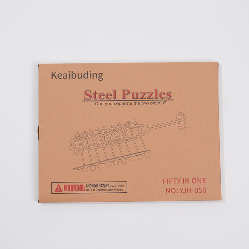 Fémes oldó puzzle - 50 darabos készlet, Luban Lock, kilenc gyűrűs puzzle, szellemi játék 14 éveseknek