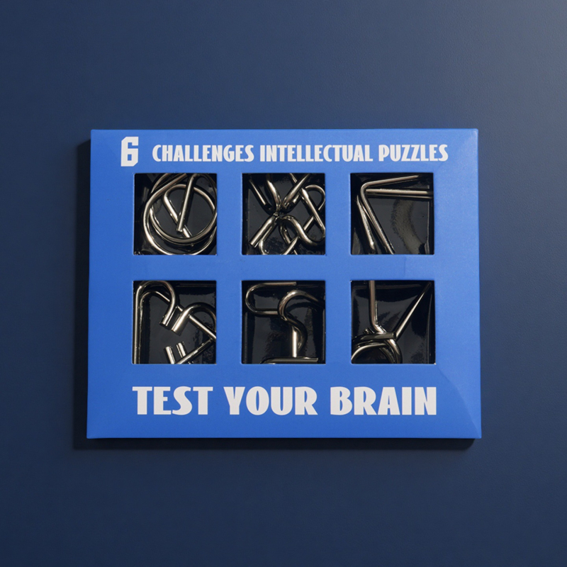 Fémes oldó puzzle - 50 darabos készlet, Luban Lock, kilenc gyűrűs puzzle, szellemi játék 14 éveseknek