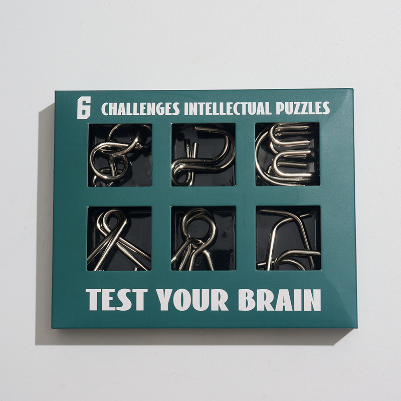 Fémes oldó puzzle - 50 darabos készlet, Luban Lock, kilenc gyűrűs puzzle, szellemi játék 14 éveseknek