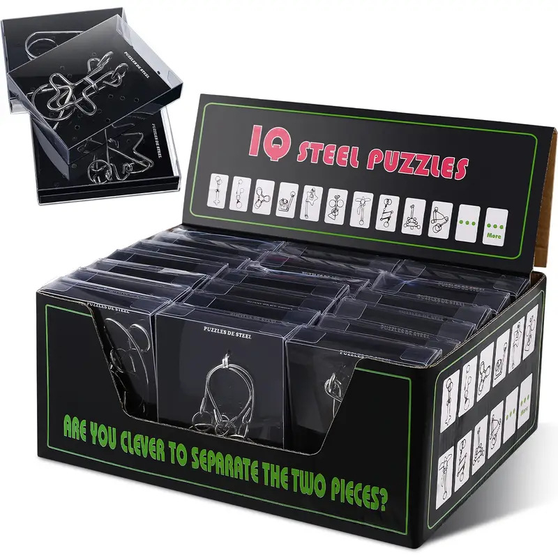 Fémes oldó puzzle - 50 darabos készlet, Luban Lock, kilenc gyűrűs puzzle, szellemi játék 14 éveseknek