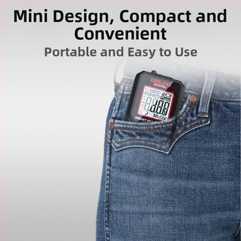 DELIXI ELECTRIC Мултиметър H33 - Компактен преносим, NCV тест за фазова последователност, вградена фенерче, автоматично изключване