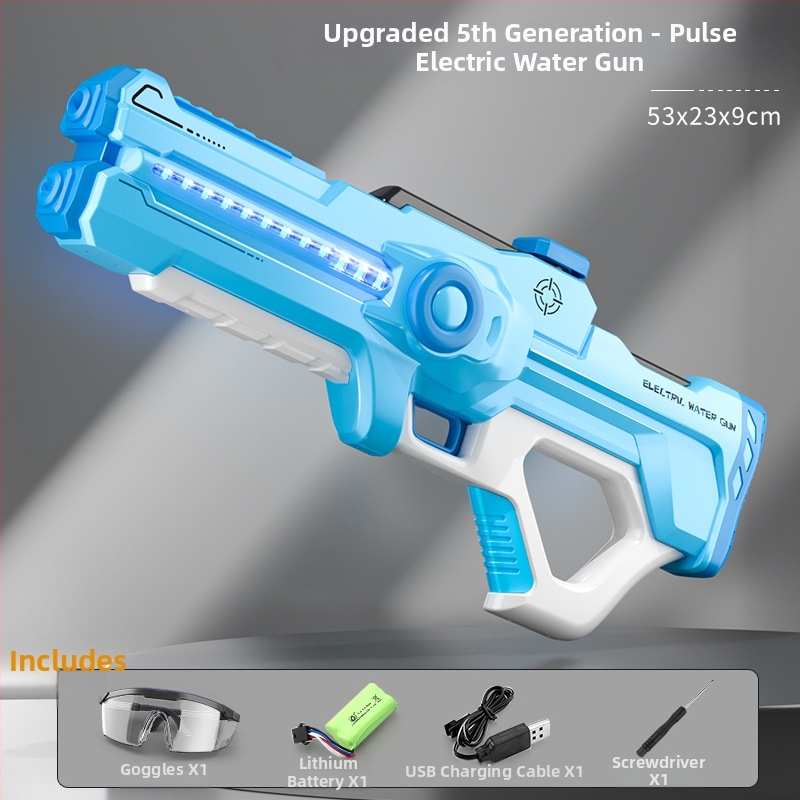 Ηλεκτρικό πιστόλι νερού για παιδιά με αυτόματη απορρόφηση νερού, φόρτιση και εκπομπή, κατασκευή από πλαστικό, κατάλληλο για ηλικίες 4-6 ετών