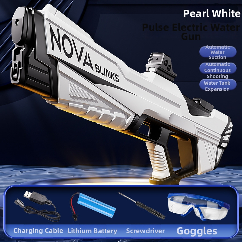 Ηλεκτρικό πιστόλι νερού για παιδιά με αυτόματη απορρόφηση νερού, φόρτιση και εκπομπή, κατασκευή από πλαστικό, κατάλληλο για ηλικίες 4-6 ετών