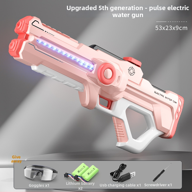 Ηλεκτρικό πιστόλι νερού για παιδιά με αυτόματη απορρόφηση νερού, φόρτιση και εκπομπή, κατασκευή από πλαστικό, κατάλληλο για ηλικίες 4-6 ετών